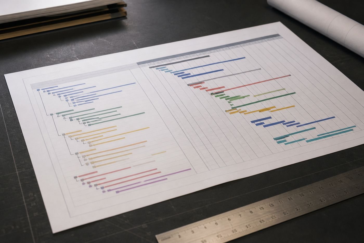 Programme and work breakdown structure prepared for a project controls review